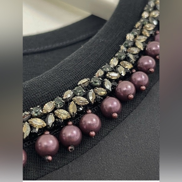 CHLOE Silk Beaded Neckline Shift Dress - Picture 2 of 5